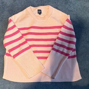 GAP Women's Pink Striped Sweater
